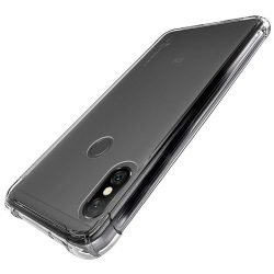 OO LALA JI Redmi Mi 6 Pro Transparent Soft Back Case Cover 12D Bumper (Corner Protection with Air Cushion Technology) - Transparent