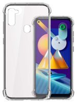 OO LALA JI Samsung Galaxy M11 Silicone Shockproof Bumper Back Cover in  for Samsung M11 - Transparent - Image 2