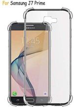 OO LALA JI For Samsung Galaxy j7 prime- Soft silicone shockproof Bumper Back Cover in transparent[air cushion technology-for Samsung Galaxy j7 prime-Transparent - Image 3