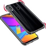 OO LALA JI For Samsung Galaxy A20 -Soft Silicone Shockproof Bumper Case Back Cover in Transparent[Air Cushion Technology]-for Samsung Galaxy A20 -Transparent