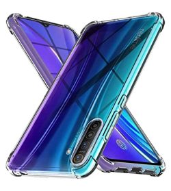 OO LALA JI For Realme XT - Soft Silicone Shockproof Bumper Case Back Cover in Transparent[Air Cushion Technology]-for realme XT-Transparent