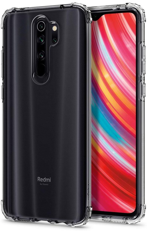 OO LALA JI Xiaomi Redmi Note 8 Pro Anti-Shock 12D Transparent Bumper Case Cover (Corner Protection with Air Cushion Technology) - Transparent - Image 3
