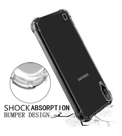 OO LALA JI samsung galaxy m01s soft silicone shockproof Bumper Case case back cover in transparent[air cushion technology]- for samsung m01s- Transparent
