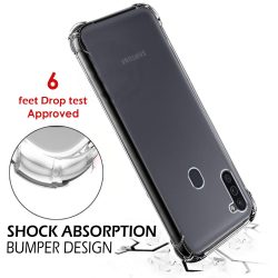 OO LALA JI Samsung Galaxy M11 Silicone Shockproof Bumper Back Cover in  for Samsung M11 - Transparent