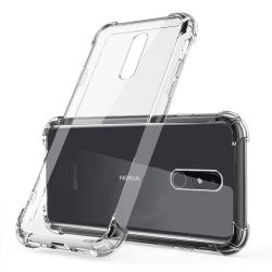 OO LALAJI  Nokia 3.2 - Soft Silicone Shockproof Bumper Case Back Cover in Transparent[Air Cushion Technology] for Nokia 3.2