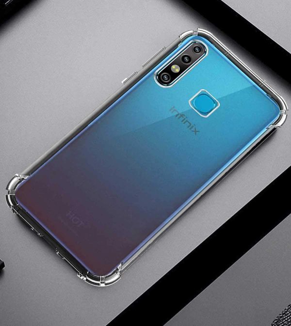 OO LALA JI Infinix Hot 8 | Shockproof Flexible Protective TPU Bumper Back Case Cover for Infinix Hot 8 - Transparent - Image 5