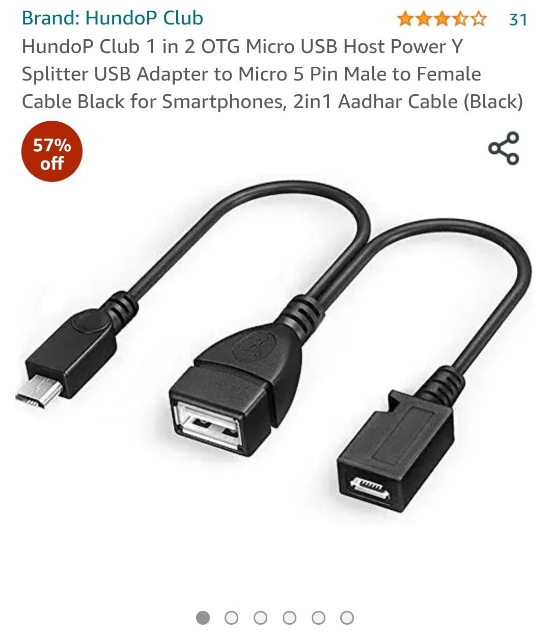 For 2X1 Adhar Cable New 1 2X1 Adhar Cable