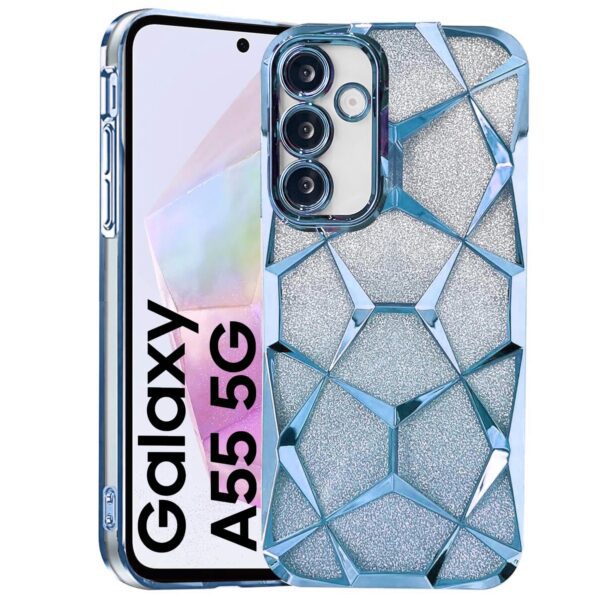 For Samsung Galaxy A55 5G Back Cover Diamond Cut Case New - Image 2