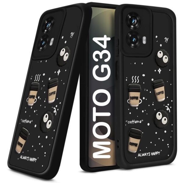 For Motorola Moto G34 Back Cover Girlish Coffee Case New - Image 6