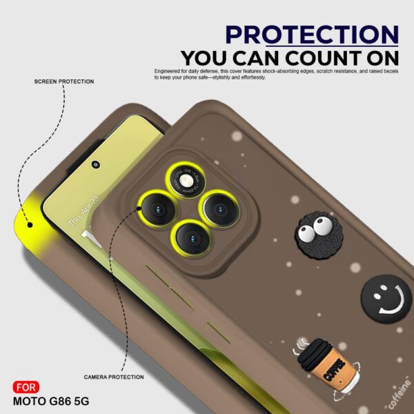 For Motorola Moto G86 5G Back Cover Girlish Coffee Case New - Image 5