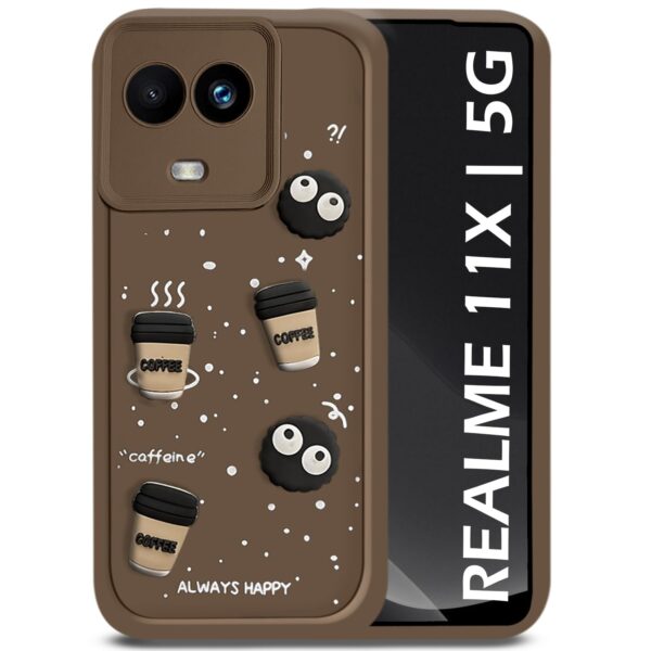 For Realme 11X 5G Back Cover Girlish Coffee Case New - Image 2