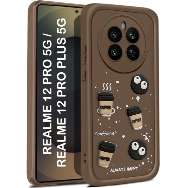 For Realme 12 PRO 5G Back Cover Girlish Coffee Case New - Image 2