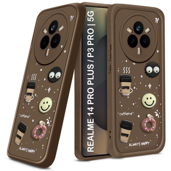 For Realme 14 Pro Plus 5G Back Cover Girlish Coffee Case New - Image 2