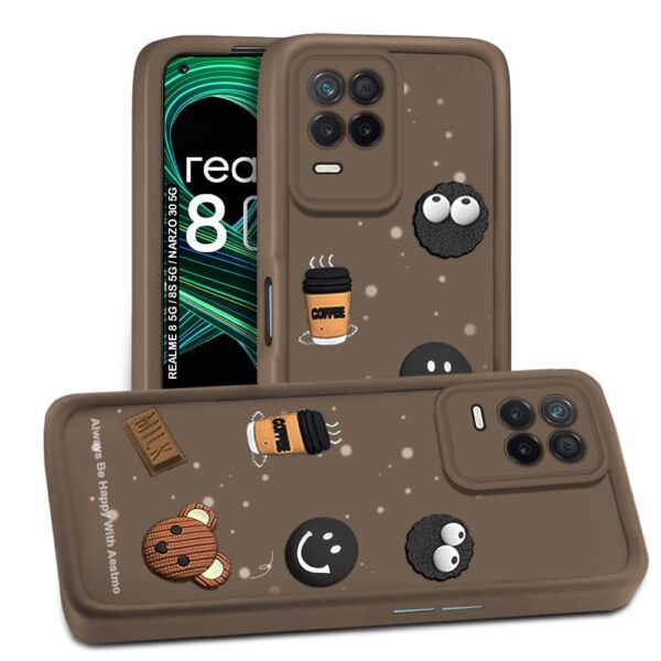 For Realme 8 5G Back Cover Girlish Coffee Case New - Image 2