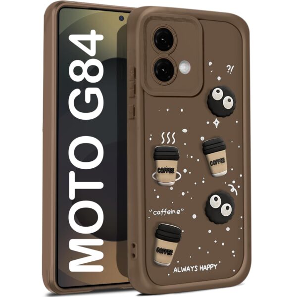For Motorola Moto G84 5G Back Cover Girlish Coffee Case New - Image 2