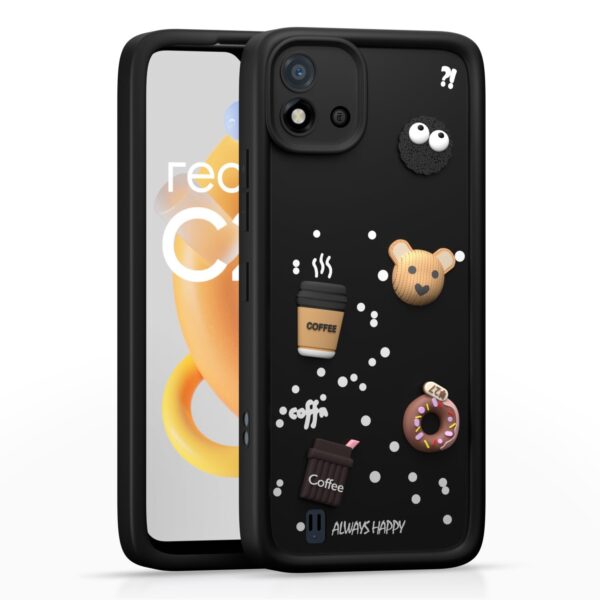 For Realme C20 Back Cover Girlish Coffee Case New - Image 2