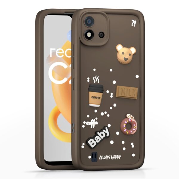 For Realme C20 Back Cover Girlish Coffee Case New - Image 6