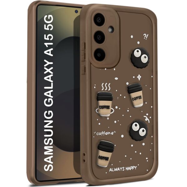 For Samsung Galaxy A15 5G Back Cover Girlish Coffee Case New - Image 2