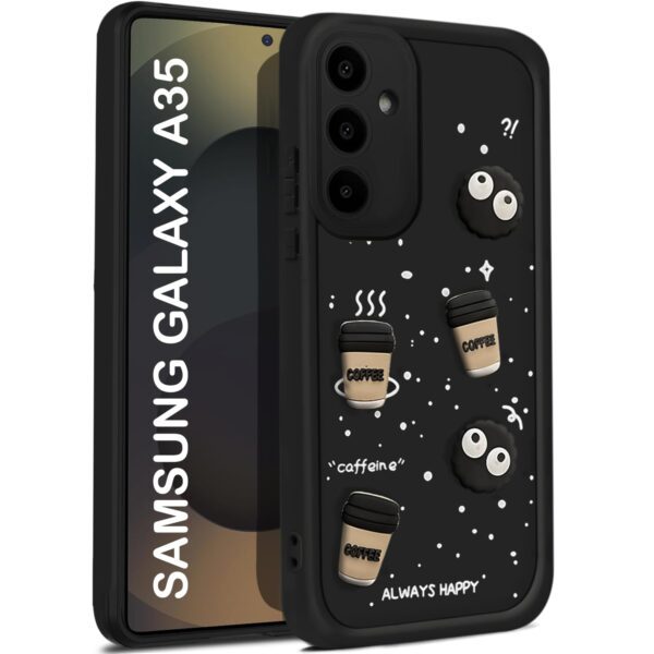 For Samsung Galaxy A35 5G Back Cover Girlish Coffee Case New - Image 2