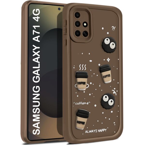 For Samsung A71 4G Back Cover Girlish Coffee Case New - Image 5