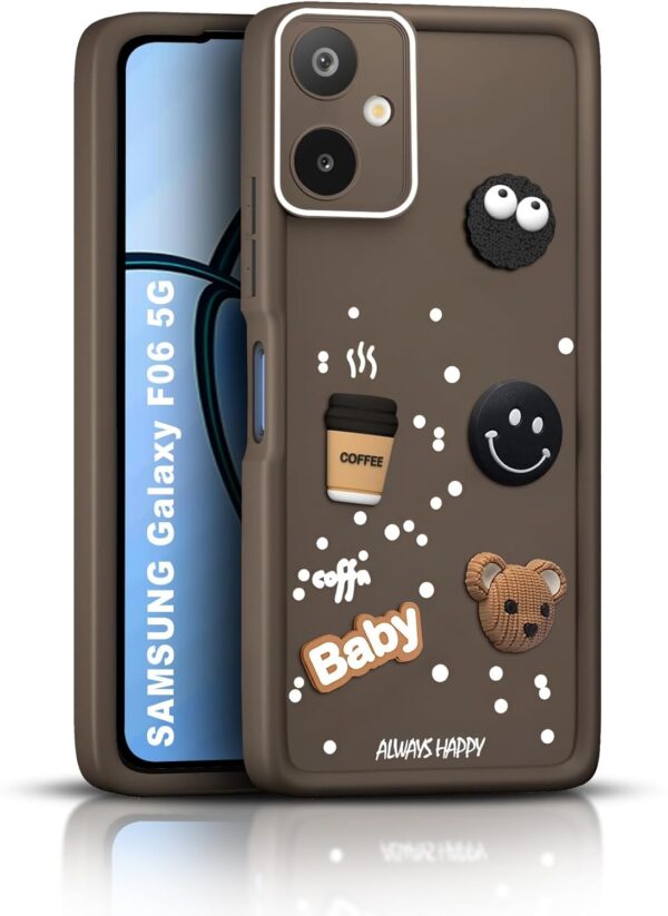 For Samsung F06 5G Back Cover Girlish Coffee Case New - Image 5