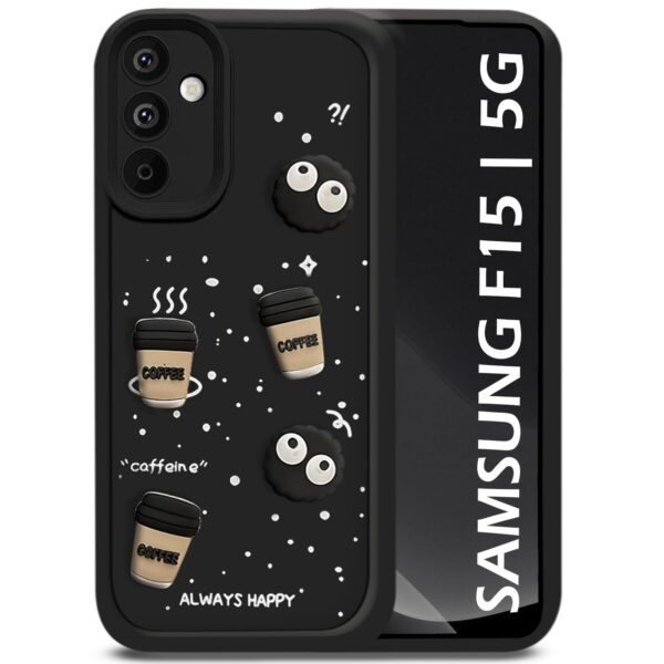 For Samsung Galaxy F15 5G Back Cover Girlish Coffee Case New - Image 2
