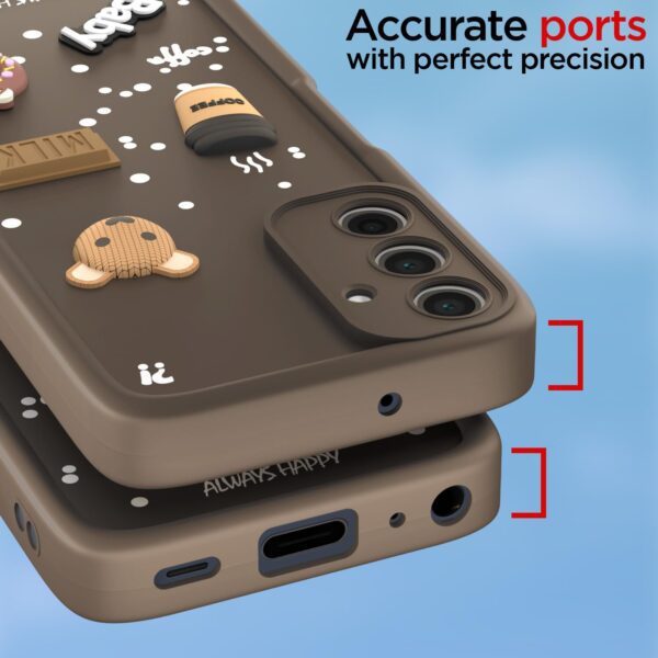 For Samsung Galaxy F15 5G Back Cover Girlish Coffee Case New - Image 6