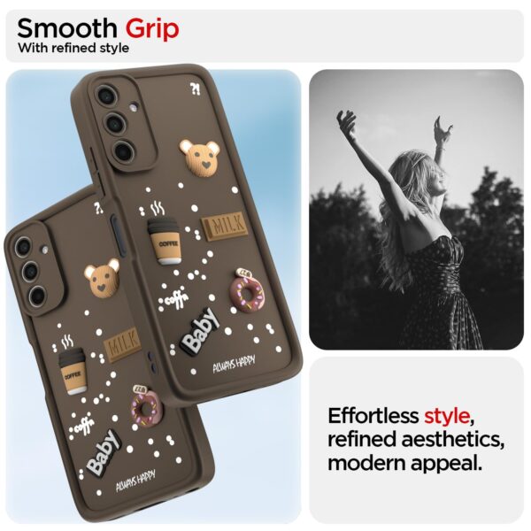 For Samsung Galaxy F15 5G Back Cover Girlish Coffee Case New - Image 8