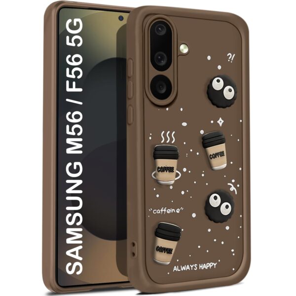 For Samsung Galaxy M56 5G Back Cover Girlish Coffee Case New - Image 2
