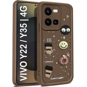 Vivo Y35 4G Back Cover Girlish Coffee