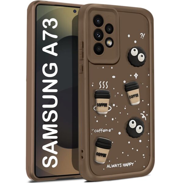 For Samsung A73 5G Back Cover Girlish Coffee Case New - Image 2