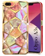 For Oppo A3S Back Cover Diamond Cut Case New - Image 3