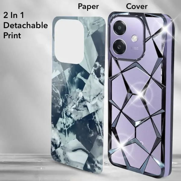 For Oppo A3X Back Cover Diamond Cut Case New - Image 11