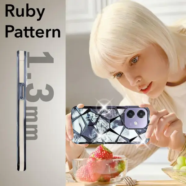 For Oppo A3X Back Cover Diamond Cut Case New - Image 10