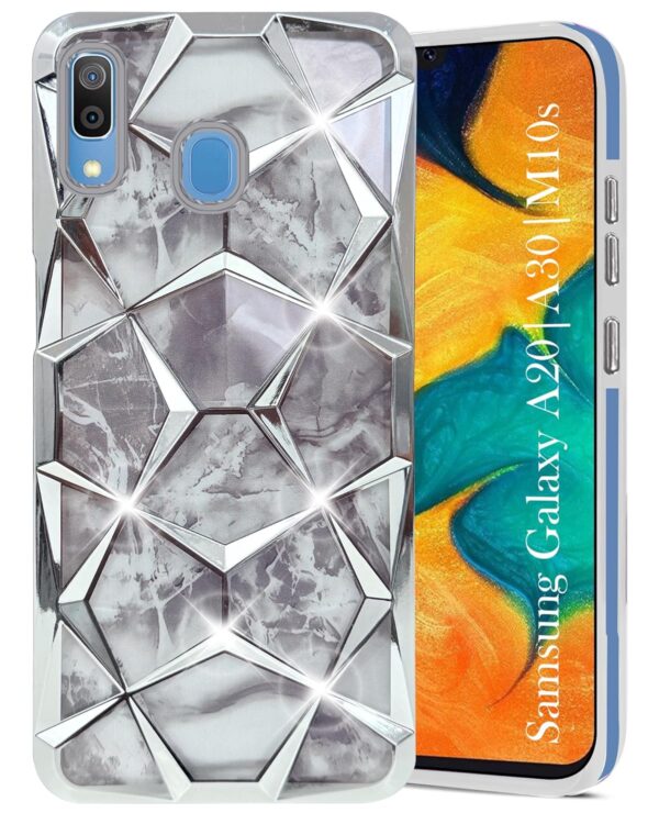 For Samsung Galaxy A20S Back Cover Diamond Cut Case New - Image 2