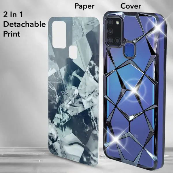 For Samsung Galaxy A21S Back Cover Diamond Cut Case New - Image 14