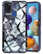 For Samsung Galaxy A21S Back Cover Diamond Cut Case New