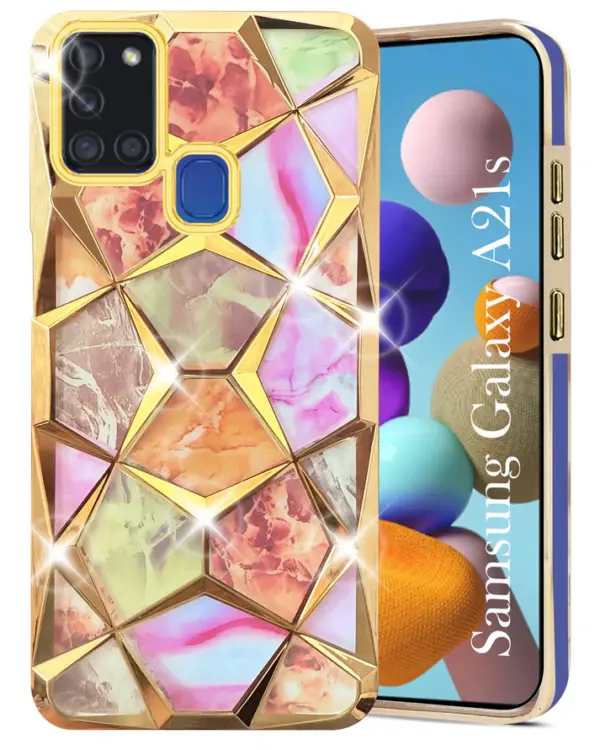 For Samsung Galaxy A21S Back Cover Diamond Cut Case New - Image 6