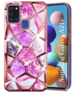 For Samsung Galaxy A21S Back Cover Diamond Cut Case New - Image 8