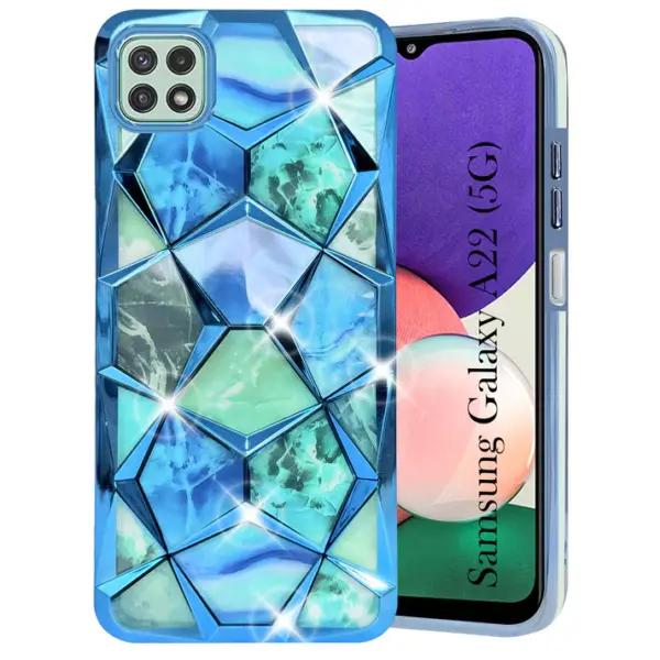 For Samsung Galaxy A22 5G Back Cover Diamond Cut Case New - Image 8
