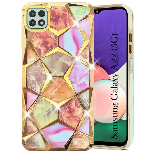 For Samsung Galaxy A22 5G Back Cover Diamond Cut Case New - Image 7