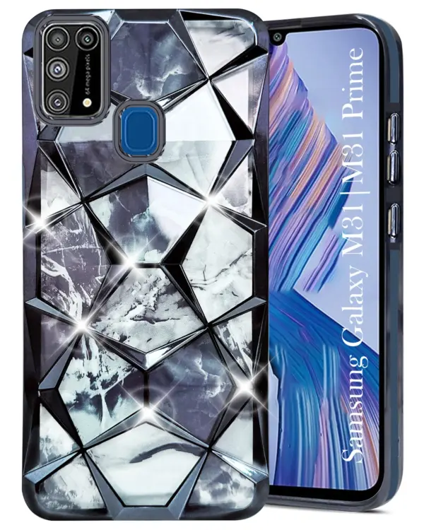 For Samsung Galaxy M31 Back Cover Diamond Cut Case New - Image 15