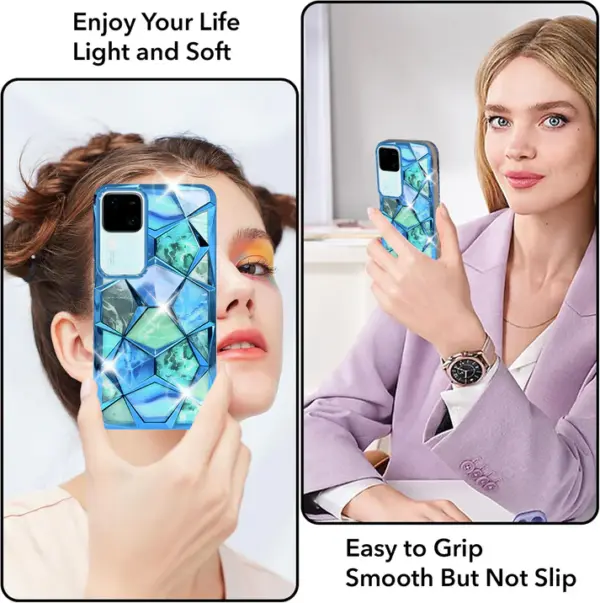 For Vivo V30 Back Cover Diamond Cut Case New - Image 10