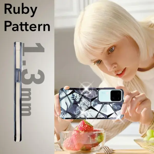 For Vivo V30 Back Cover Diamond Cut Case New - Image 13