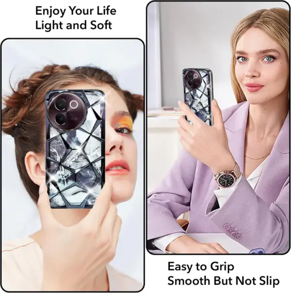 For Vivo V30E Back Cover Diamond Cut Case New - Image 11