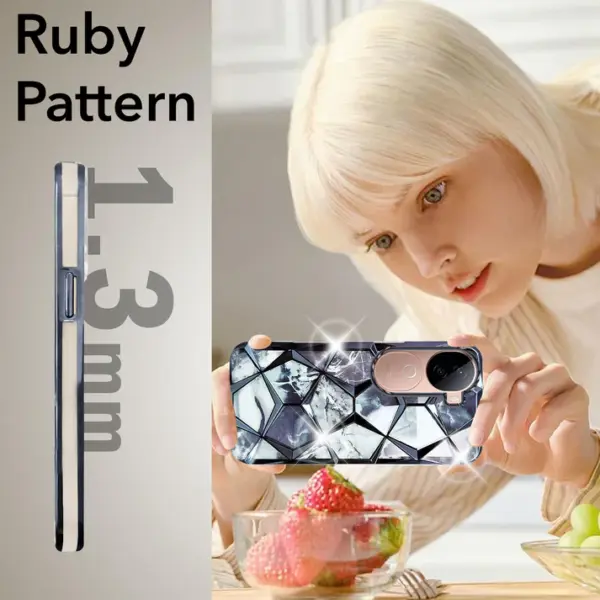 For Vivo V40E Back Cover Diamond Cut Case New - Image 13