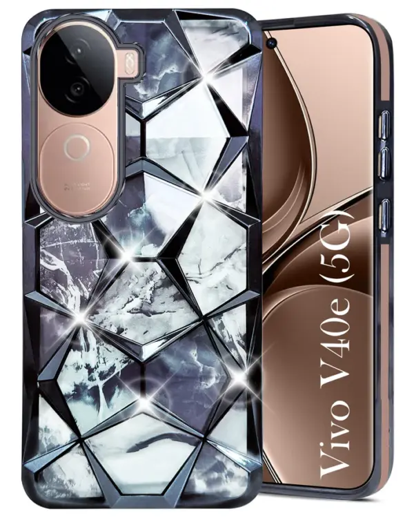 For Vivo V40E Back Cover Diamond Cut Case New - Image 15