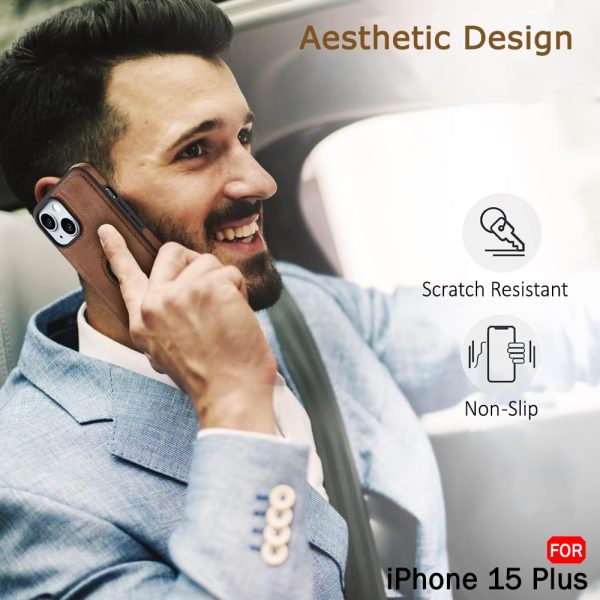PL For iPhone 15 Plus Leather Cover New - Image 5