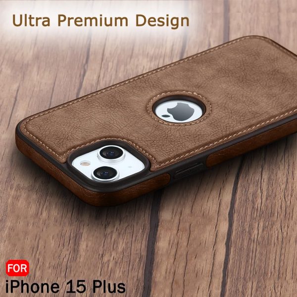 PL For iPhone 15 Plus Leather Cover New - Image 9