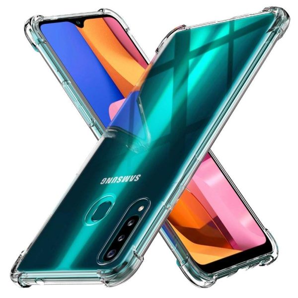 OO LALA JI  Flexible Shockproof Crystal Clear TPU Soft Back Cover Case with Cushioned Edges for Ultimate Protection Samsung Galaxy A20S - Transparent - Image 2